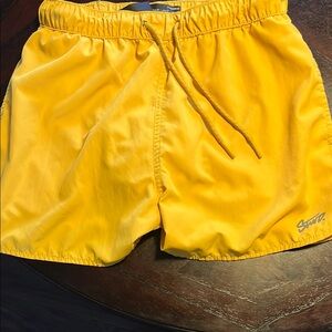 Pull&Bear Yellow Swim Trunks